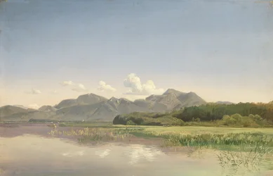 Chiemsee at Stock (olej na papíře na plátně)